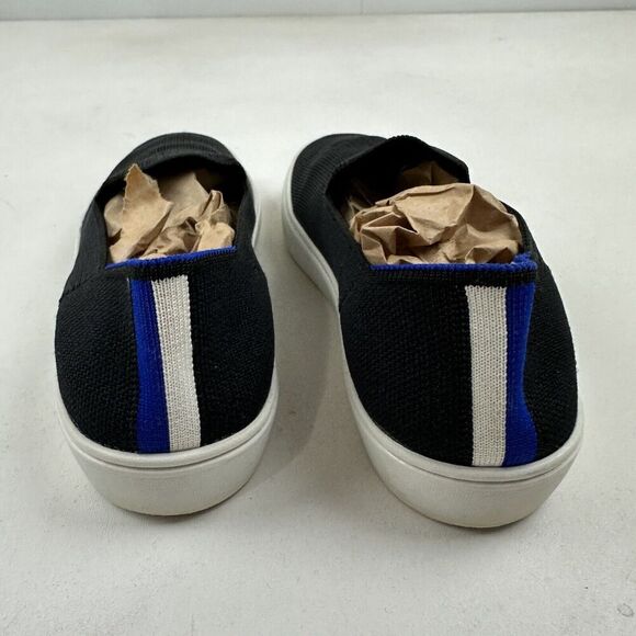 ROTHY'S Black Original Slip On Sneakers Sz 6.5 Washable Knit Recycled Materials - Picture 6 of 12